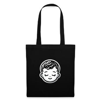 Sommeil de la tête de bébé - Sac en tissu - noir - Devant