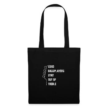 Basse et pas d’aigus - manche de guitare avec dicton - Sac en tissu - noir - Devant