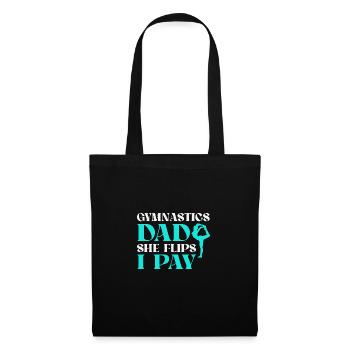 Gymnastics dad support with pride - Tote Bag - black - Front