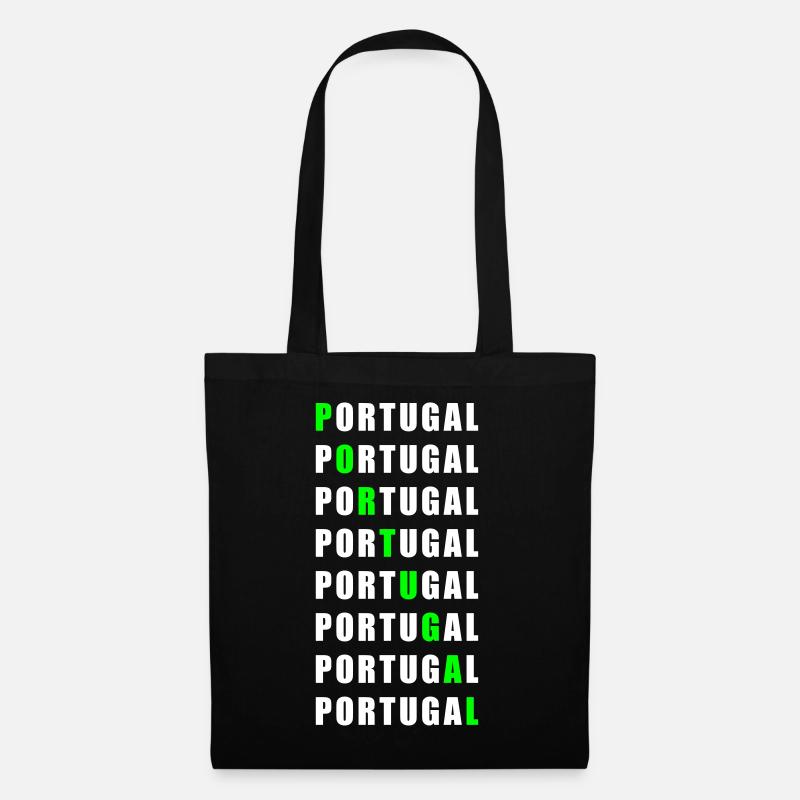 Portugal - Stoffbeutel - Schwarz