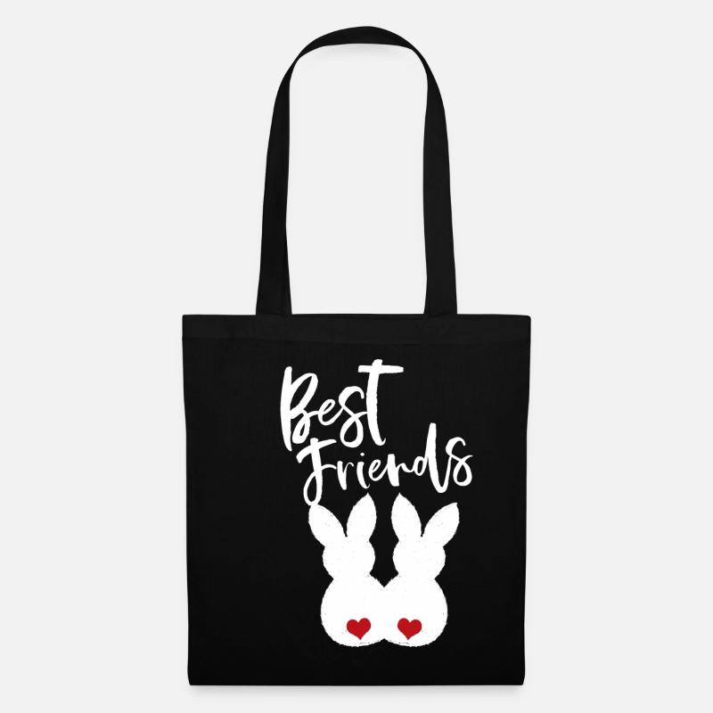 Ostern Beste Freunde - Osterhasen Hase Hasen - Stoffbeutel - Schwarz
