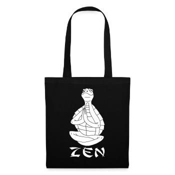 Yogi Turtle (White) - Tote Bag - black - Front