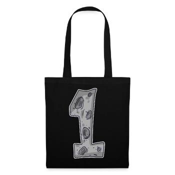 1 - First One Moon - Tote Bag - black - Front