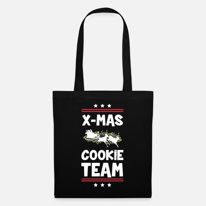X-Mas Kekse Team - Stoffbeutel - Schwarz
