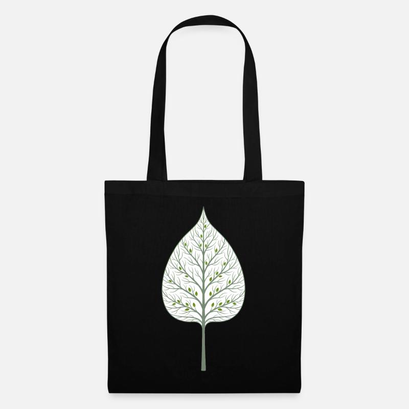 Arbre caché dans la feuille - Sac en tissu - noir