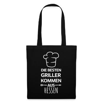Die besten Griller kommen aus Hessen Design - Stoffbeutel - Schwarz - Vorne