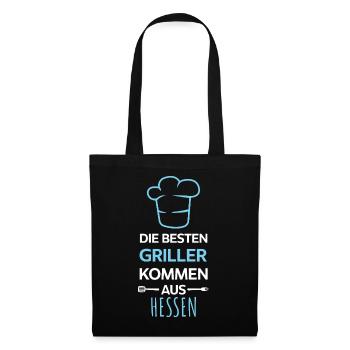 Die besten Griller kommen aus Hessen Design - Stoffbeutel - Schwarz - Vorne