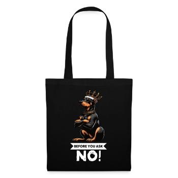 Avant de demander à Dobermann, Dobermannbesitzer - Sac en tissu - noir - Devant