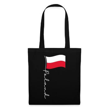 Poland Flag Handwritten Accent - Tote Bag - black - Front