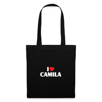 J’aime Camila Red Heart Love Fan Gift - Sac en tissu - noir - Devant