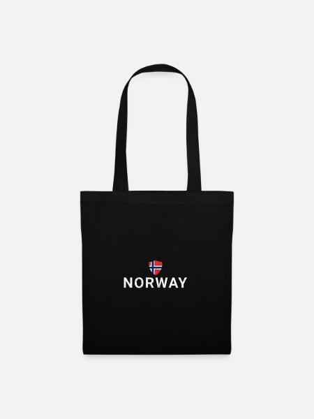Norwegen - Stoffbeutel - Schwarz