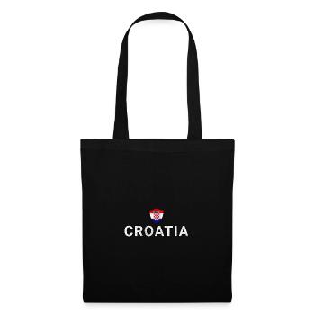 Kroatien - Stoffbeutel - Schwarz - Vorne