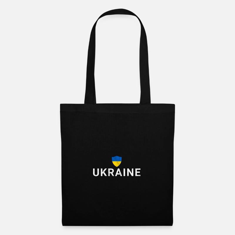 Ukraine - Stoffbeutel - Schwarz