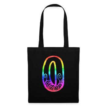 regenbogen o - Stoffbeutel - Schwarz - Vorne