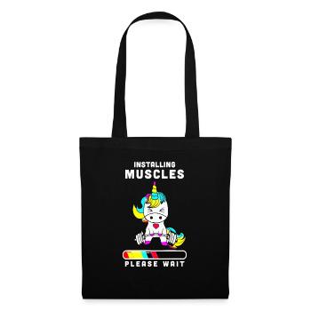 Lifting Installing Muscles Please Wait - Tote Bag - black - Front