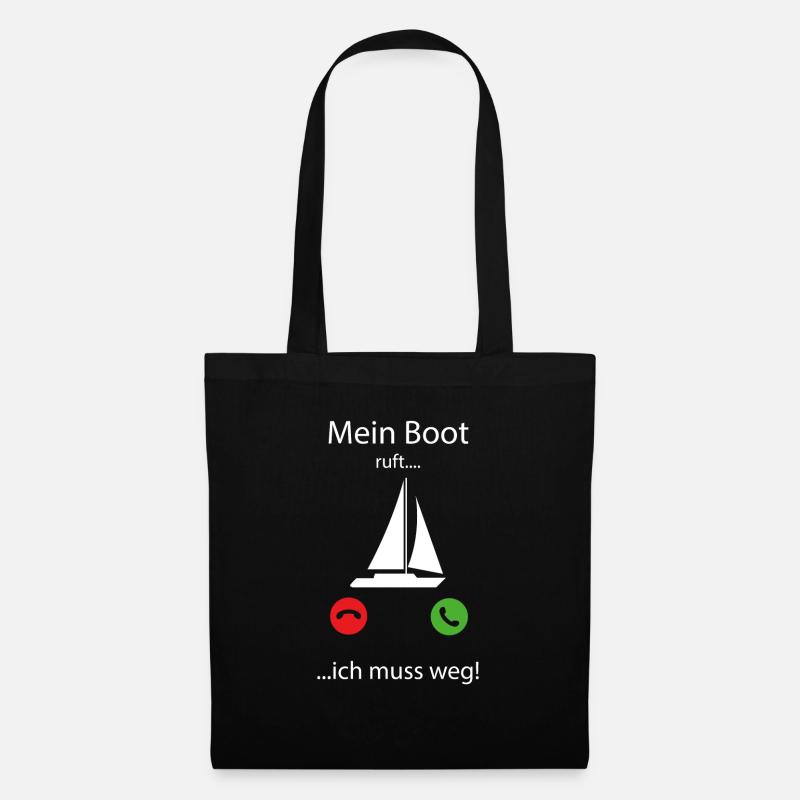 mein boot ruft - ich muss weg - Stoffbeutel - Schwarz