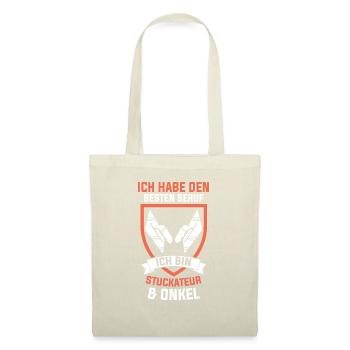 Verputzer Onkel Gipser Handwerk Stuckateur - Stoffbeutel - Natur - Vorne
