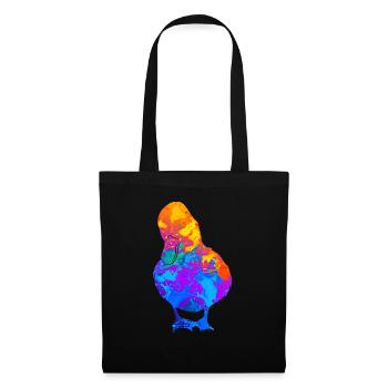 Canard Canard Colvert Enterich Silhouette Cadeau - Sac en tissu - noir - Devant