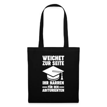 Abiturient Abifeier Abi Abitur - Stoffbeutel - Schwarz - Vorne