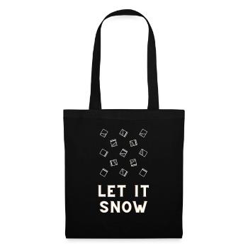 Let it snow cocaine - Weihnachtspullover - Stoffbeutel - Schwarz - Vorne