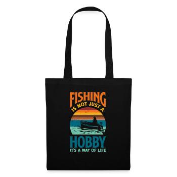 Fishing Is Not Just A Hobby Father's Day Fishing - Stoffbeutel - Schwarz - Vorne