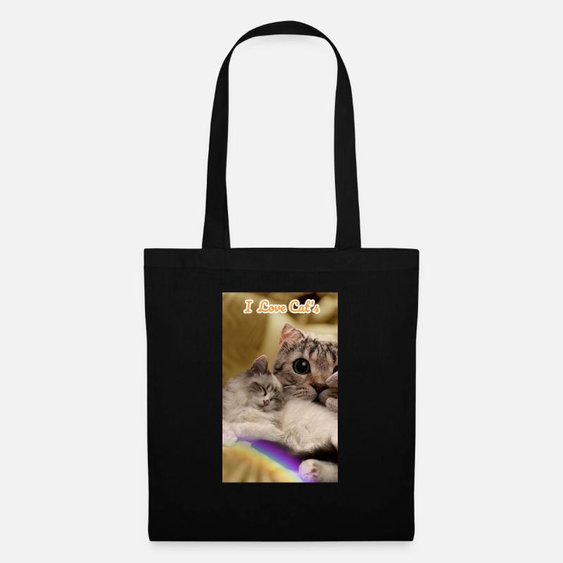 Homesaleor Love Cat's - Stoffbeutel - Schwarz