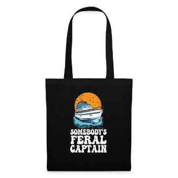 Somebody's Feral Captain Grumpy Pontoon King - Sac en tissu - noir - Devant