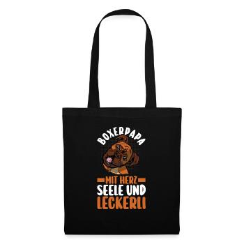 chien chien papa boxeur allemand papa boxeur allemand - Sac en tissu - noir - Devant