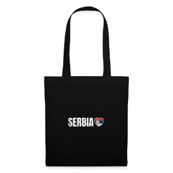 Serbie - Sac en tissu - noir - Devant