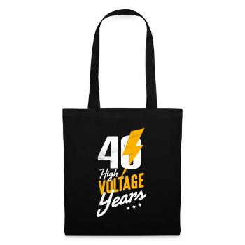 40e anniversaire - Sac en tissu - noir - Devant