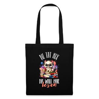 She doesn't do anything, she just wants to read is my hobby - Tote Bag - black - Front