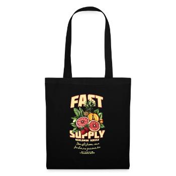 Fast worldwide supply Fruits and more... - Stoffbeutel - Schwarz - Vorne