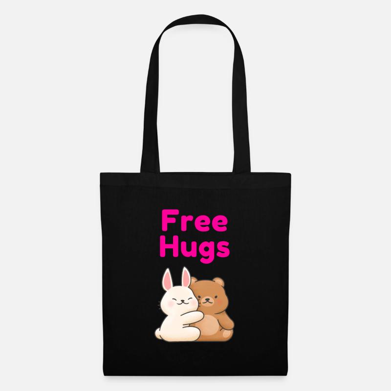 Free Hugs - Stoffbeutel - Schwarz