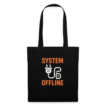 System Offline - Stoffbeutel - Schwarz - Vorne