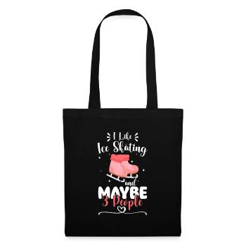 Schlittschuh Kunst Hobby Bahn - Tote Bag - black - Front
