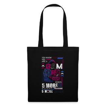 Manette de jeu Gaming Nerd - Sac en tissu - noir - Devant