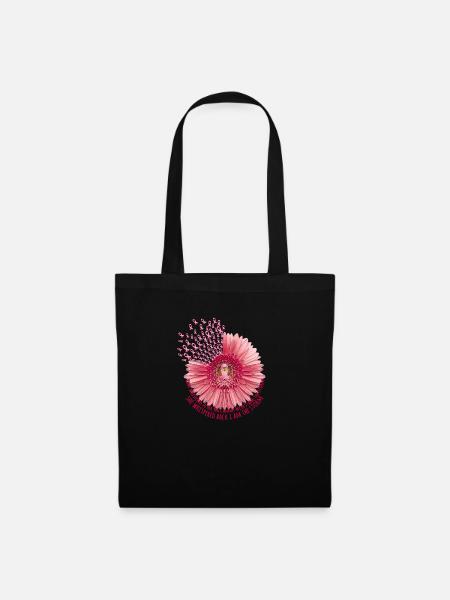 Brustkrebs-Blume - Stoffbeutel - Schwarz