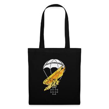 Goldener Adler - Fallschirmjäger Abzeichen - Stoffbeutel - Schwarz - Vorne