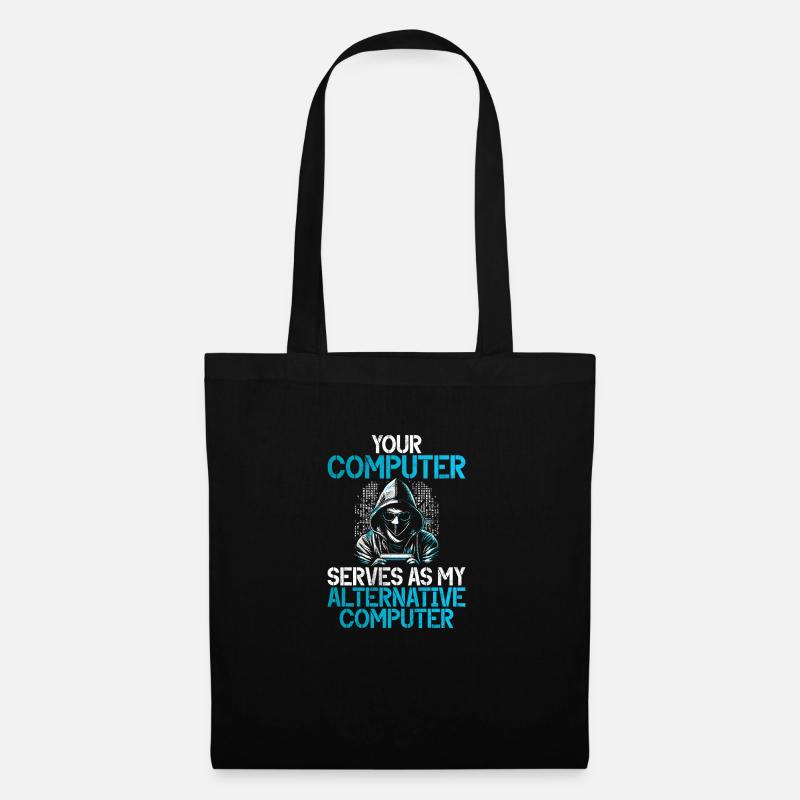 Piratage informatique en cybersécurité - Sac en tissu - noir