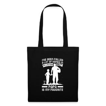 Idée de cadeau papa père fils appelé beaucoup de noms - Sac en tissu - noir - Devant