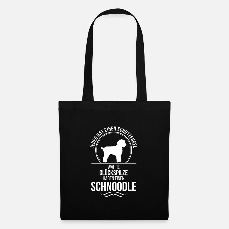 SCHNOODLE Schutzengel Hunde Spruch Hund Wilsigns - Stoffbeutel - Schwarz