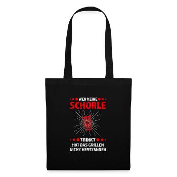 Schorle Pfälzer Dubbeglas Geschenk - Stoffbeutel - Schwarz - Vorne