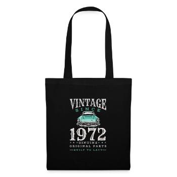Vintage 1972 72 Birthday Retro Vintage Gift - Tote Bag - black - Front