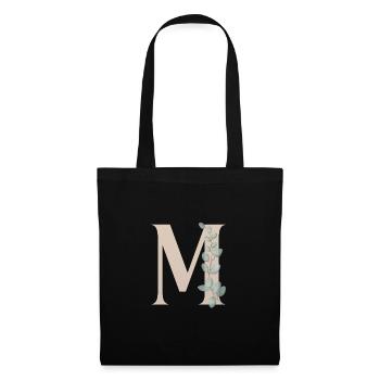 M | Letter M | First name with M - Tote Bag - black - Front