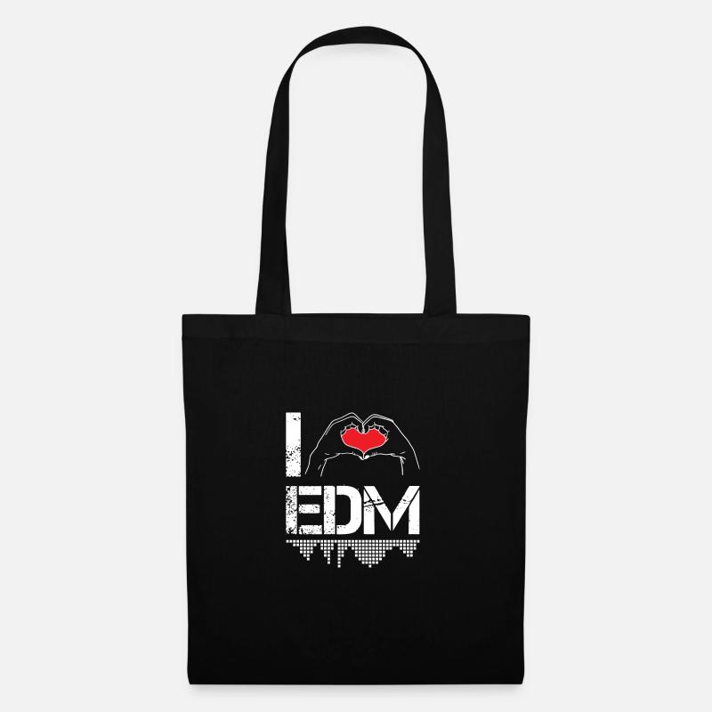 I Love Electro Dance Music EDM - Stoffbeutel - Schwarz