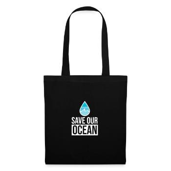 Save the Ocean - Sac en tissu - noir - Devant