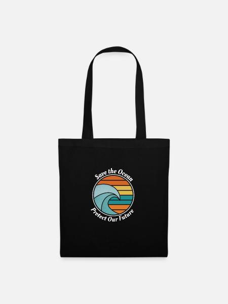 Save the Ocean - Stoffbeutel - Schwarz
