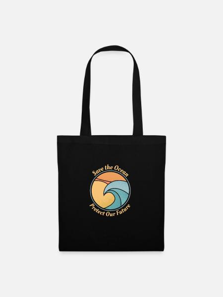 Save the Ocean - Stoffbeutel - Schwarz