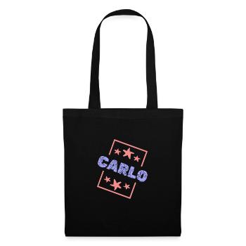 First name Carlo - Tote Bag - black - Front