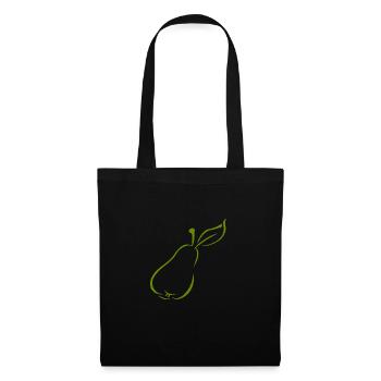 poire - Sac en tissu - noir - Devant